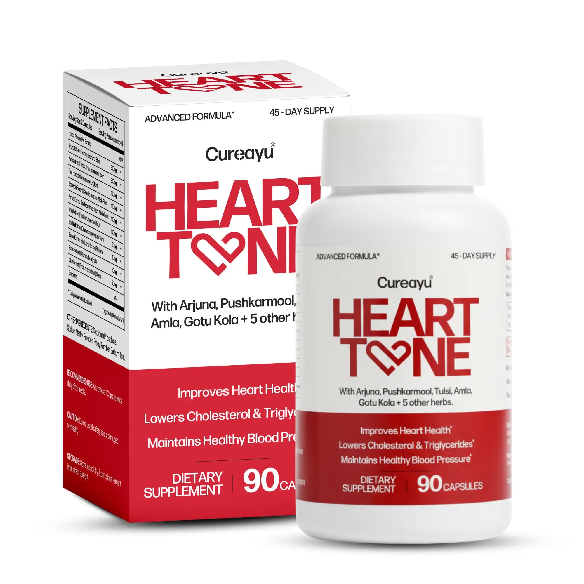 Heart Tone Capsules | Heart Health Supplement | Supports Healthy Cholesterol, Triglycerides Levels | 2 Capsules Daily