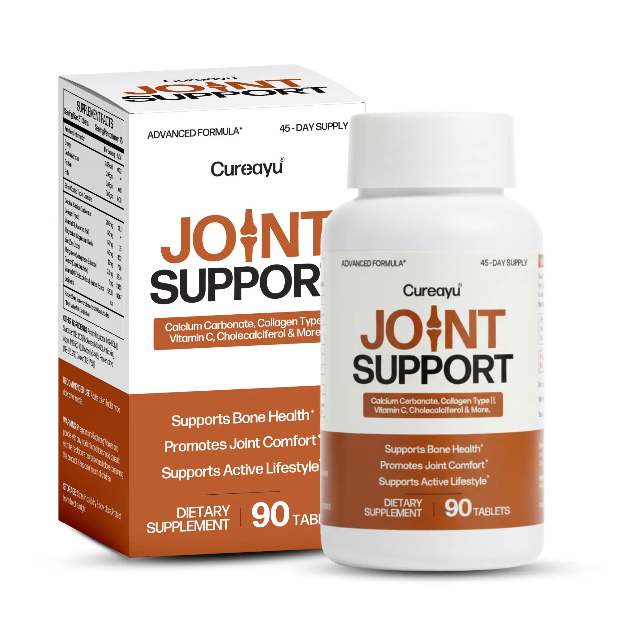 Joint Support Tablets | Bone & Joint Health Supplement | Supports Joint Strength, Mobility & Flexibility | 2 Tablets daily
